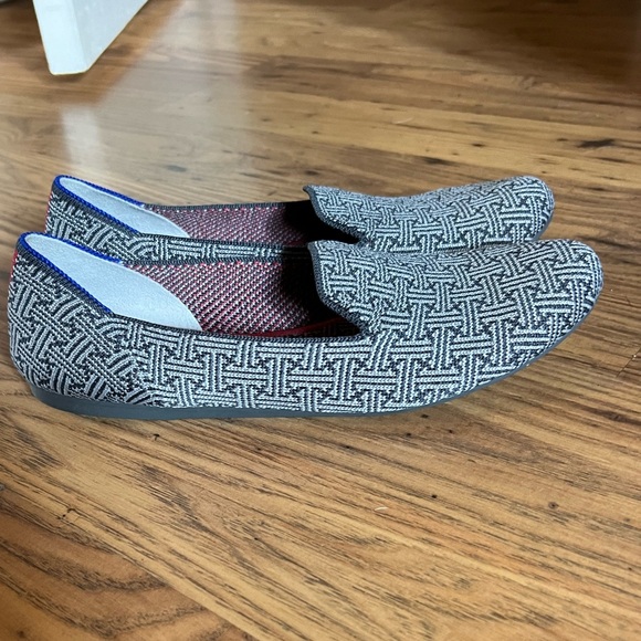 Rothy's Loafers in "Charcoal Grid," grey/gray pattern, EUC, size 8 - Picture 3 of 11